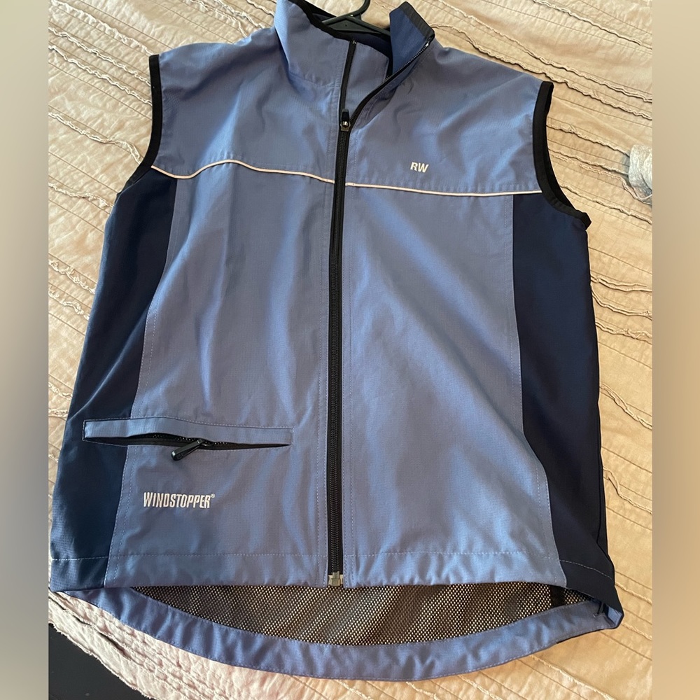 RUNNER'S World RW Apparel Wind Stopper Navy Black Vest Size small